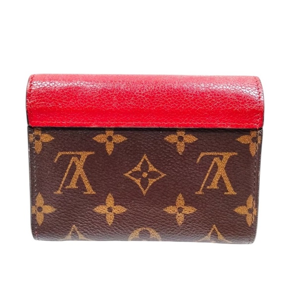 Louis Vuitton Red and Brown Monogram Wallet - Picture 2 of 9
